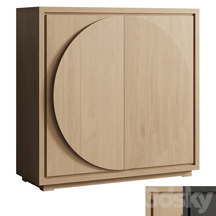 Interior Secrets Bonnie 2 Doors Wooden Storage Cabinet 3D Model Free Download