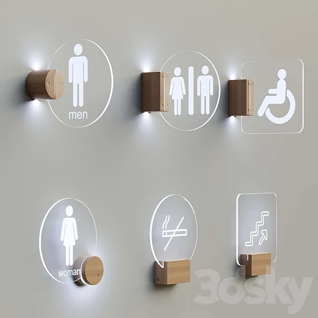 interior sign 3D Model interior sign 3D Model