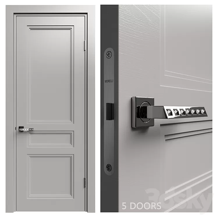 Internal door Academy Medea 5 doors # 2 3D Model