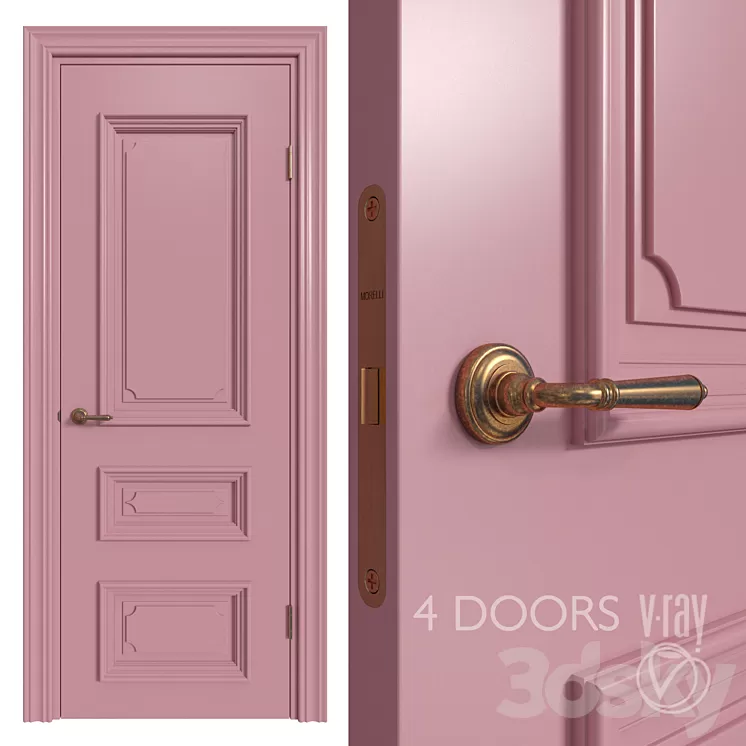 Internal door Academy Navarra 4 doors # 1 3D Model