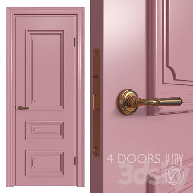 Internal door Academy Navarra 4 doors # 1 3DModel