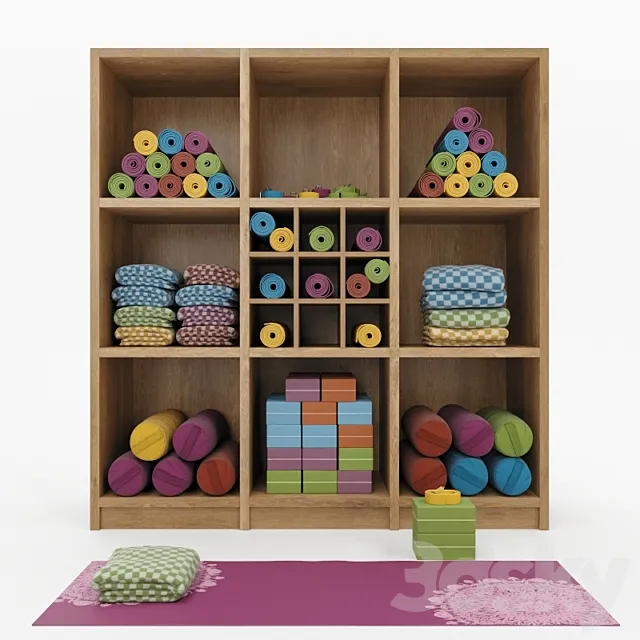 Inventory for the yoga room 3DModel Inventory for the yoga room 3DModel