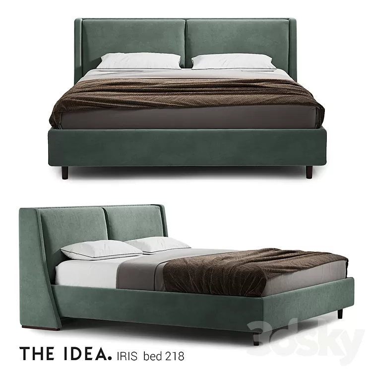IRIS 218 bed on a 1800 * 2000 mattress 3D Model