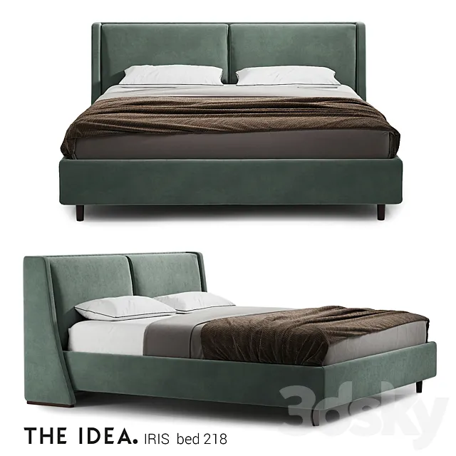 IRIS 218 bed on a 1800 * 2000 mattress 3DModel IRIS 218 bed on a 1800 * 2000 mattress 3DModel