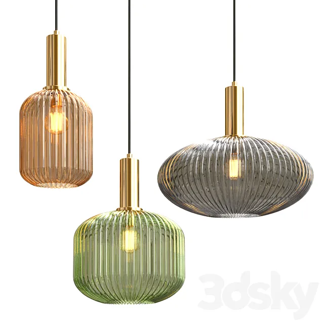 Iris pendant light 3D Model Iris pendant light 3D Model
