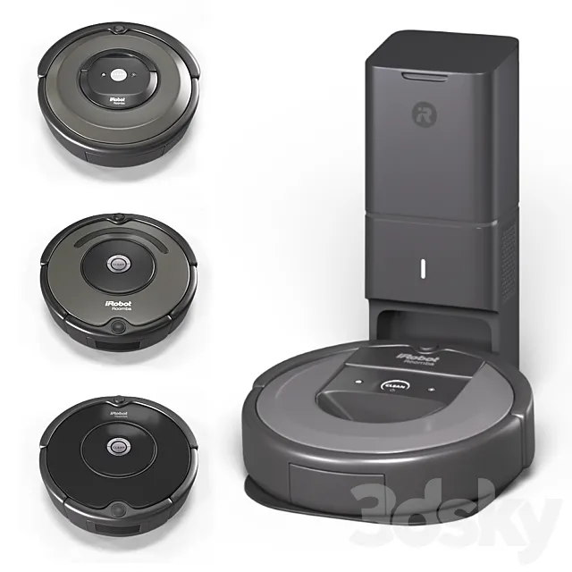 IRobots Robot Vacuum Cleaners 3D Model