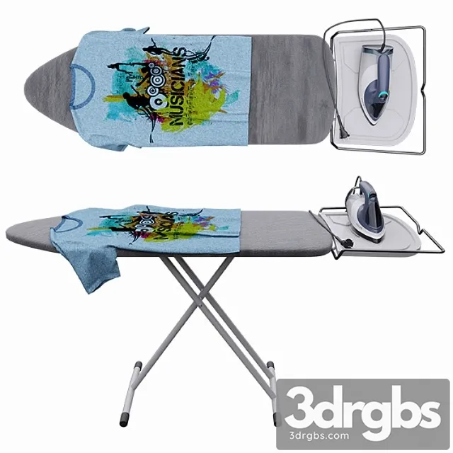 Iron and ironing board 3D Model Download