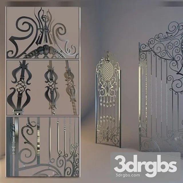 Iron Flower Gate 3D Model Download