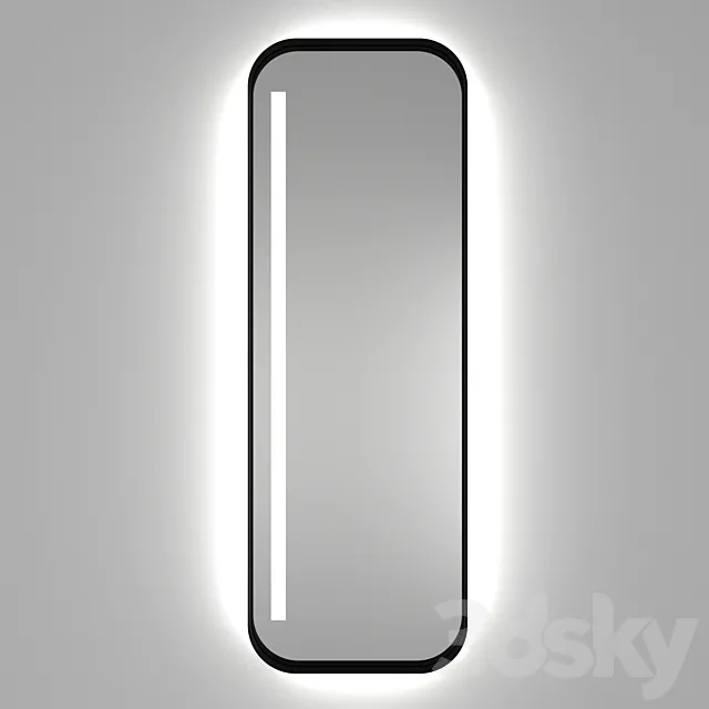 Iron LIGHT illuminated bathroom mirror 3DModel