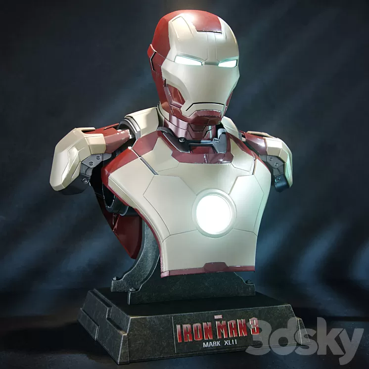 Iron Man mark 42 bust 3D Model Iron Man mark 42 bust 3D Model