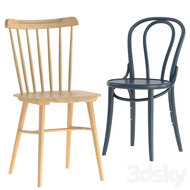 Ironica chair and 18 chair By TON 3D Model Free Download