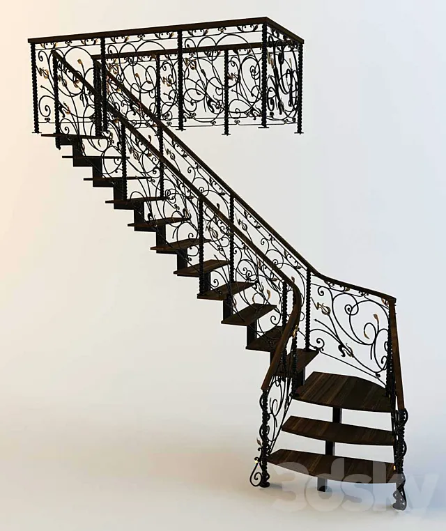 is a forged staircase 3D Model