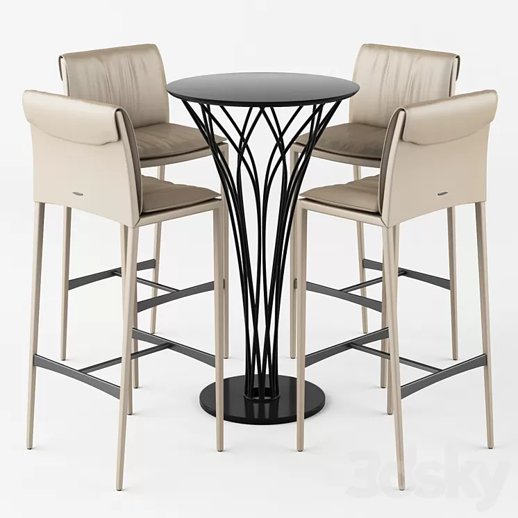 Isabel ML Stool Cattelan Italia 3D Model Isabel ML Stool Cattelan Italia 3D Model