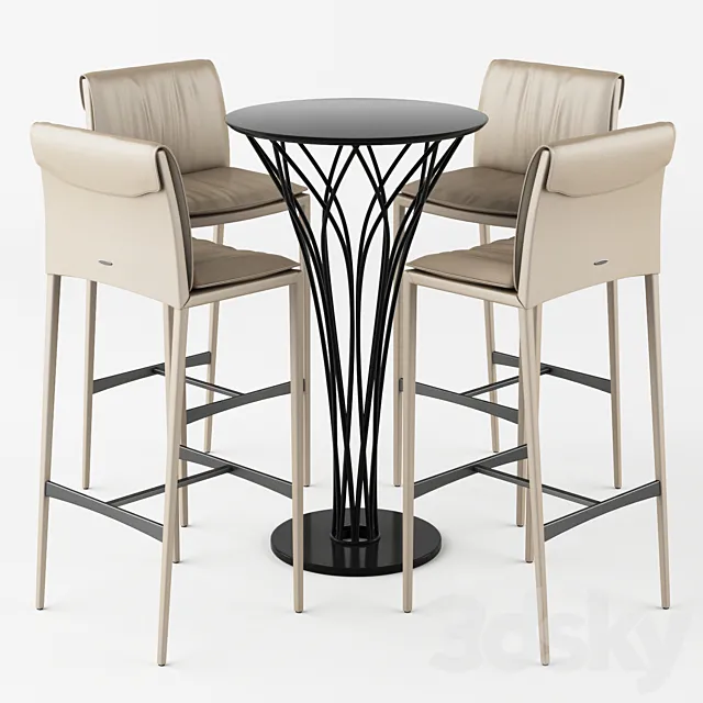 Isabel ML Stool Cattelan Italia 3DModel Isabel ML Stool Cattelan Italia 3DModel