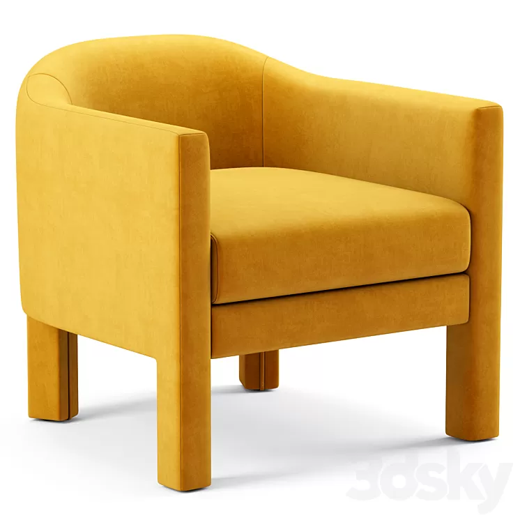 Isabella Chair westelm 3D Model Isabella Chair westelm 3D Model