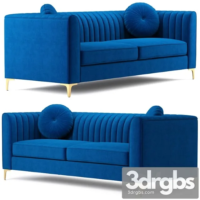 Isabelle velvet sofa meridian furniture Isabelle velvet sofa meridian furniture