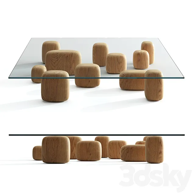 ishi table by De Padova 3DModel