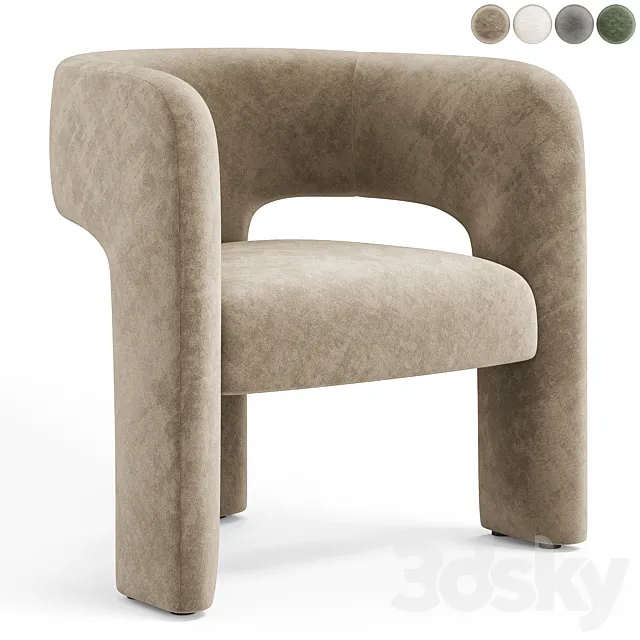 Isidore Chair by Highfashionhome 3D Model Isidore Chair by Highfashionhome 3D Model