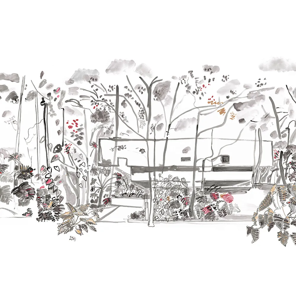 Isidore Leroy – Wallpaper Casa tropical 3D Model