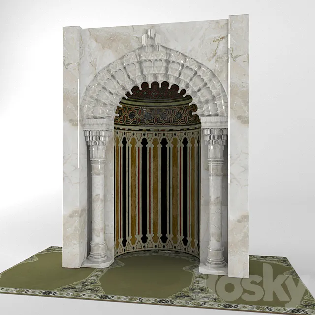 Islamic Mehrab 3D Model Islamic Mehrab 3D Model