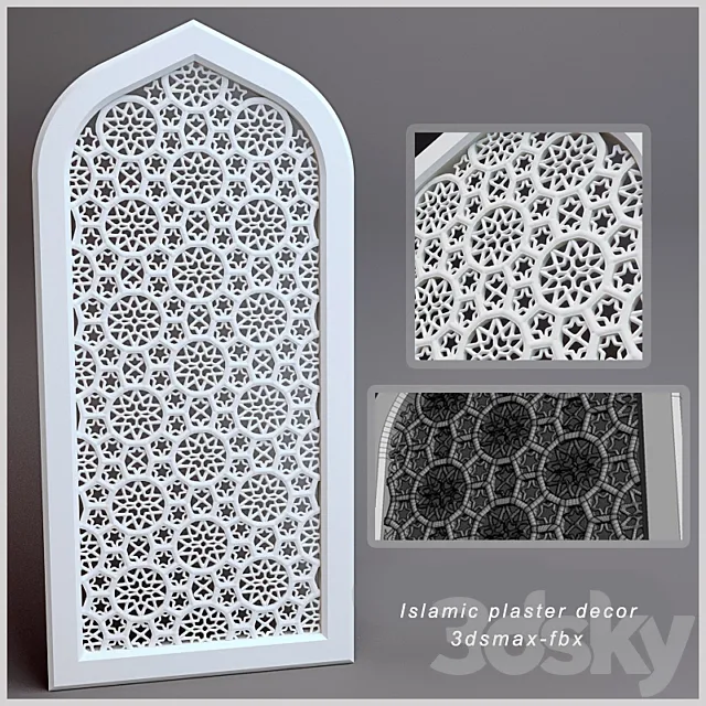 Islamic plaster decor 3D Model