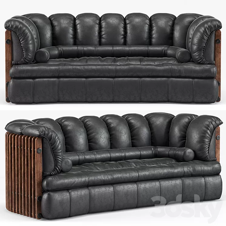 Isle D'Palm 3 Seater Sofa 3D Model Isle D'Palm 3 Seater Sofa 3D Model