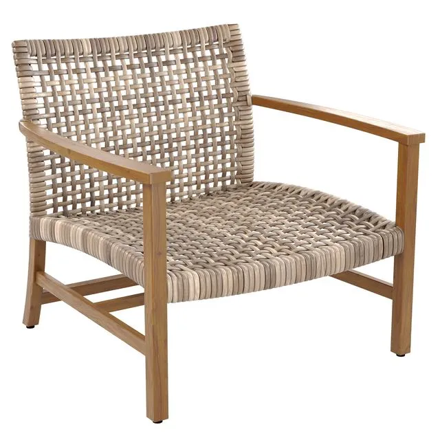 Isola Lounge Chair in Natural Finish 3D Model