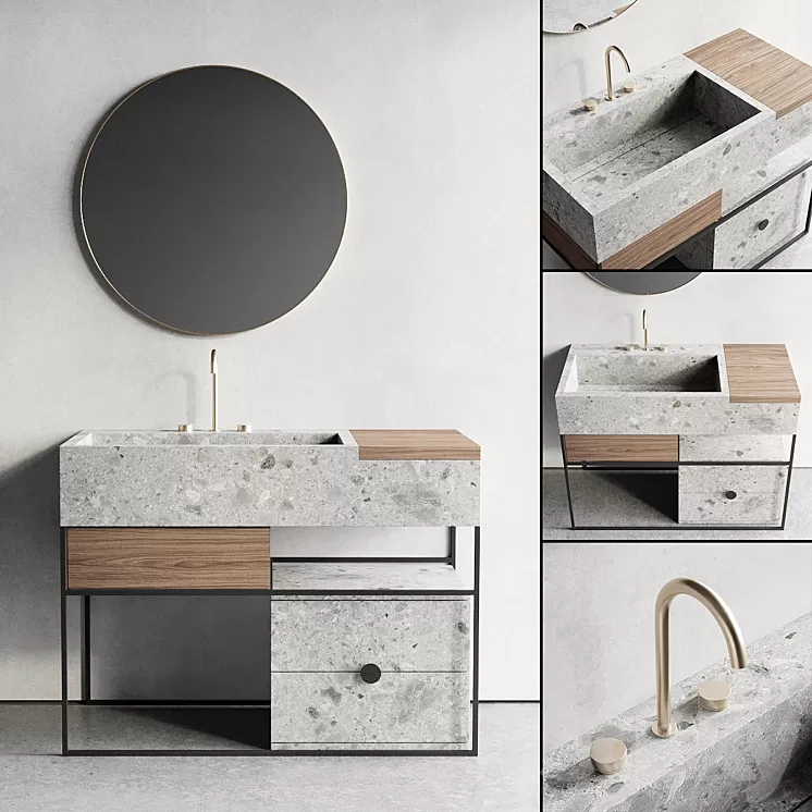 Italgraniti ACQUA C Set 3 3D Model Italgraniti ACQUA C Set 3 3D Model