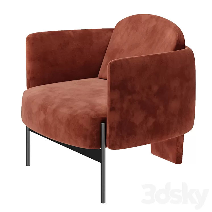 Italian armchair Misura Emme Virgin 3D Model Italian armchair Misura Emme Virgin 3D Model
