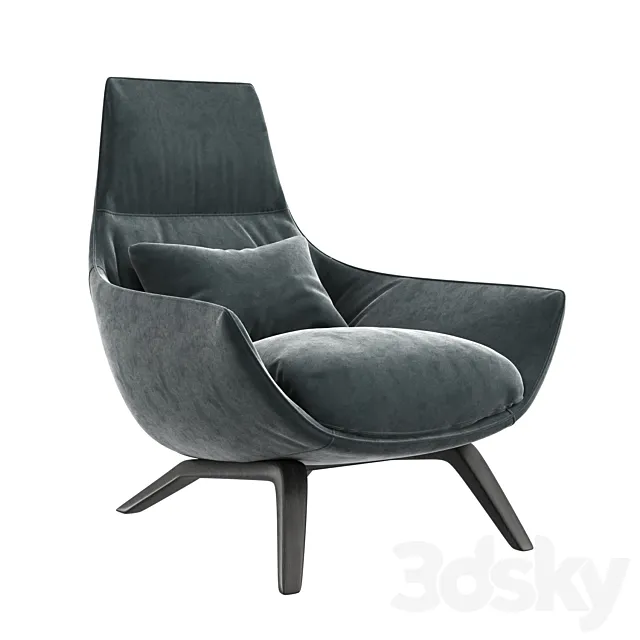 Italian armchair MisuraEmme Ermes 3D Model