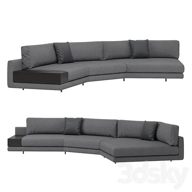 Italian corner sofa Argo from MisuraEmme with a table 3DModel Italian corner sofa Argo from MisuraEmme with a table 3DModel