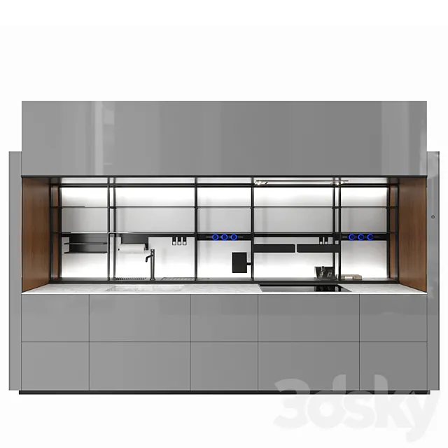 Italian cuisine Valcucine Logica Celata 3D Model