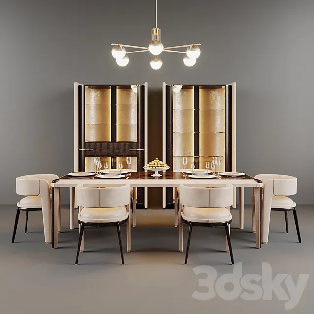 Italian dining group Turri Eclipse 3DModel