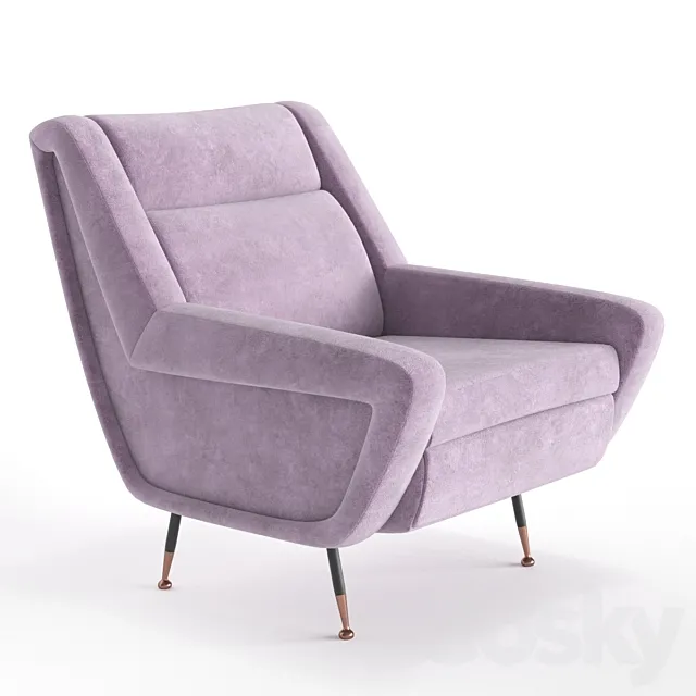 Italian Lounge Chair 3D Model