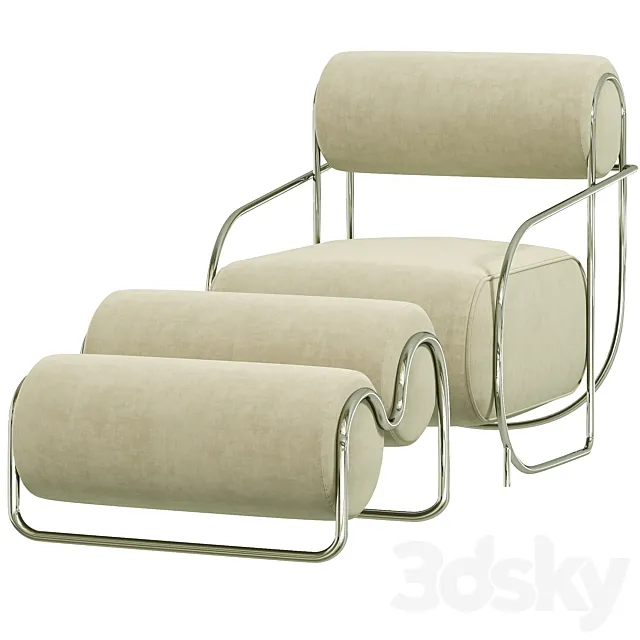 Italian luxury relax chair 3D Model Italian luxury relax chair 3D Model