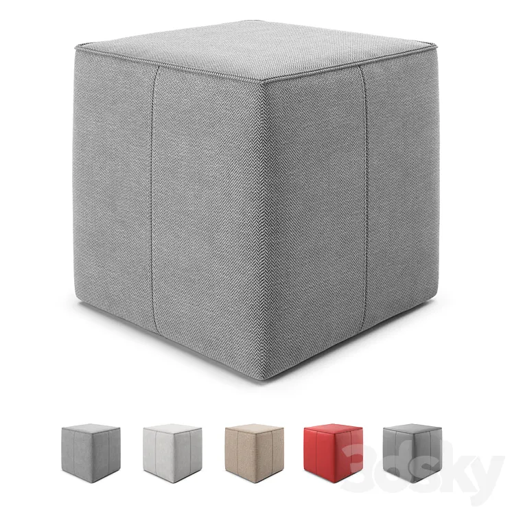 Italian pouf Uchi by Bontempi Casa 3D Model Free Download