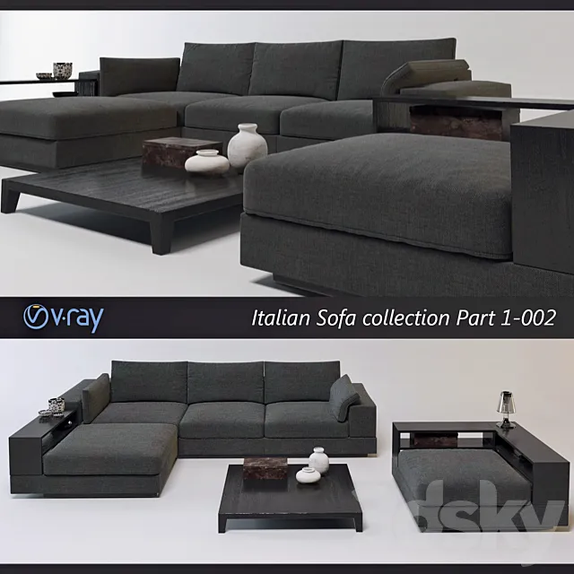 Italian Sofa Collection Part1-002 3D Model Italian Sofa Collection Part1-002 3D Model