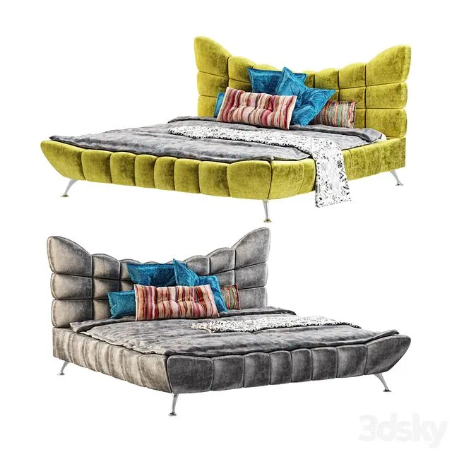 Italian stylish modern Cloud 7 bed by Bretz 3D Model Italian stylish modern Cloud 7 bed by Bretz 3D Model