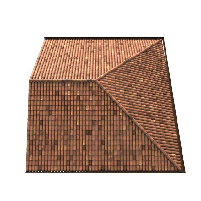 Italian tile roof 3D Model