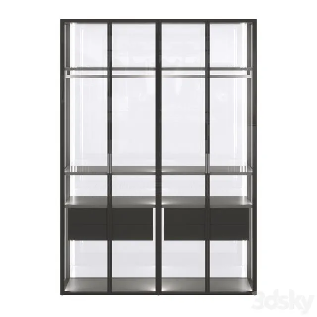 Italian Wardrobe Palo Alto From Misura Emme 3D Model