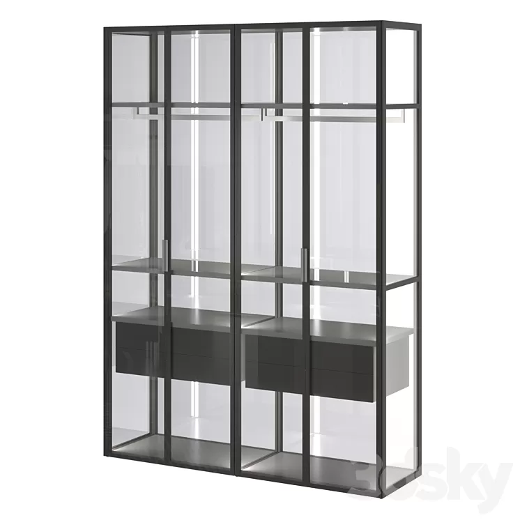 Italian wardrobe Palo Alto from Misura Emme 3D Model Free Download