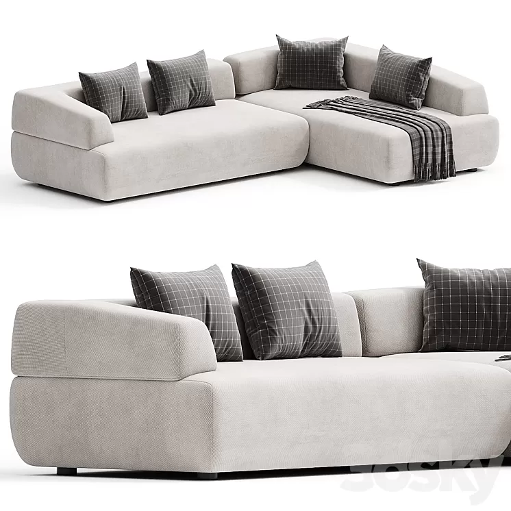 ITALO | Sofa with chaise longue By Minimomassimo 3D Model Free Download