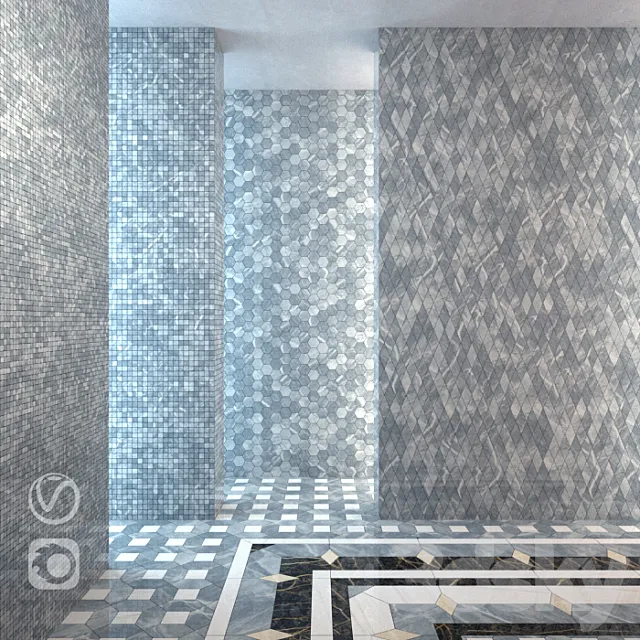 Italon Charme Extra Floor Atlantic 3D Model Italon Charme Extra Floor Atlantic 3D Model