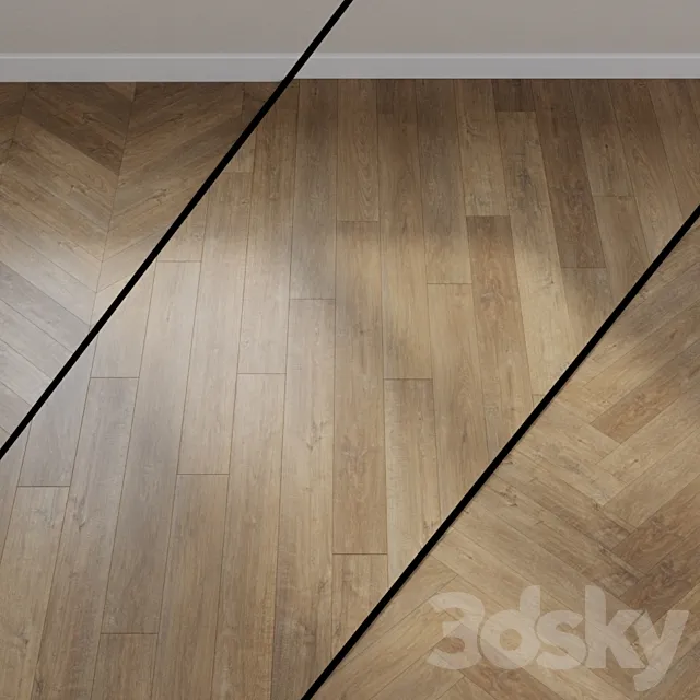 ITEM NO. 538680 HARO Laminate flooring TRITTY 90 Plank 1-Strip 4V Smoke Livorno Oak * soft matt Top Connect 3D Model