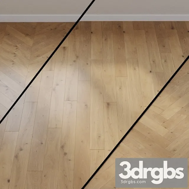 Item No 538961 Haro Parquet 4000 Plank 1 Strip 2V Oak Puro White Sauvage Brushed NaturaDur Top Connect 3D Model Download