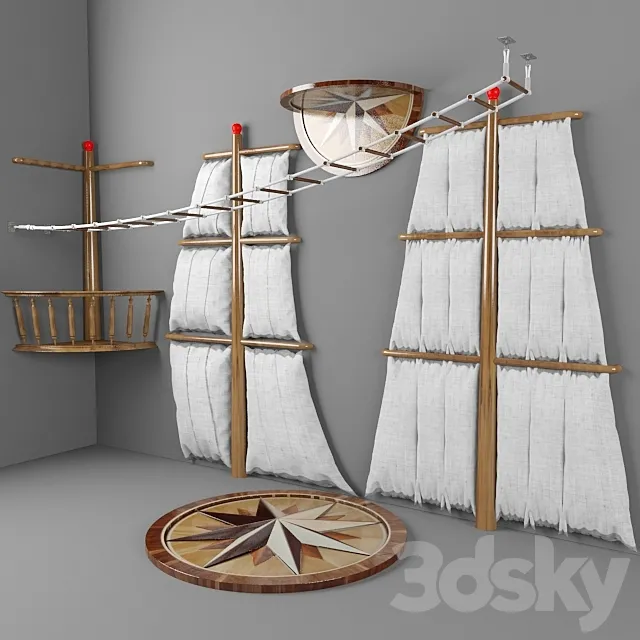 Items sea theme for a child’s 3DModel Items sea theme for a child’s 3DModel