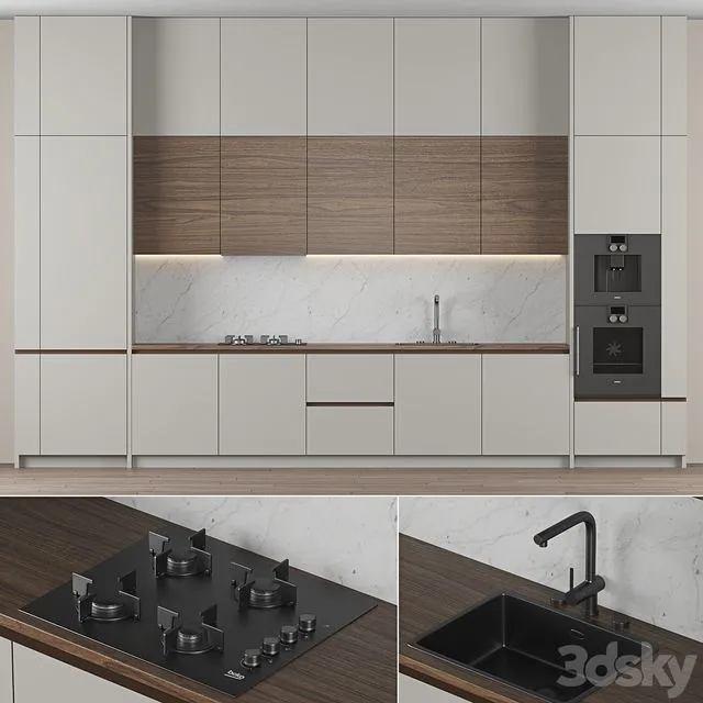 IVORY KITCHEN MODEL 3 3D Model IVORY KITCHEN MODEL 3 3D Model