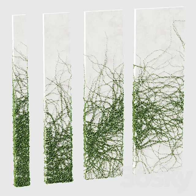 Ivy for rectangular columns. 4 models 3D Model Ivy for rectangular columns. 4 models 3D Model