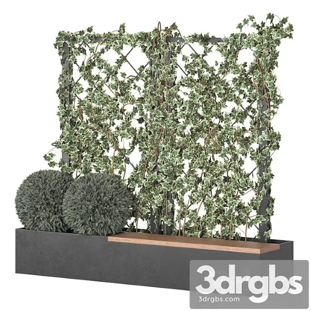 Ivy grid with seating area Ivy grid with seating area