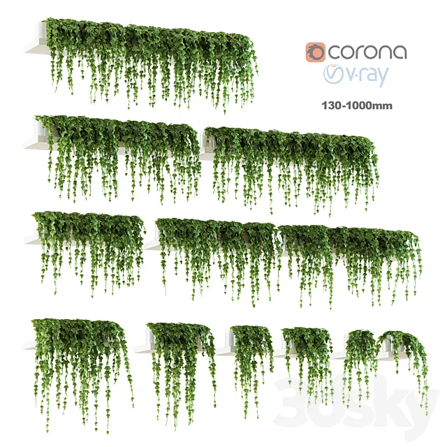 Ivy shelf. 12 models 3D Model Ivy shelf. 12 models 3D Model